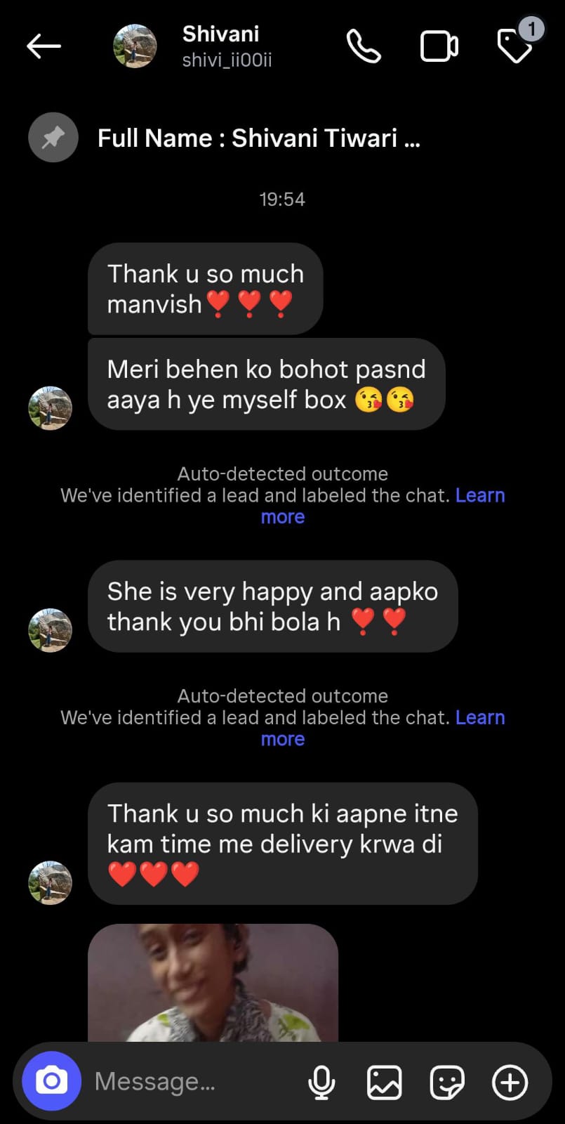 Customer review - loved the mystery box, thank you Manvish