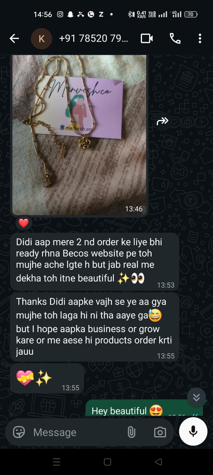 Customer review - even more beautiful in person than on the website